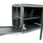 9U Wall Mount Server Rack W6409G Glass Door 2 safetrolley W6409G 02