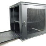 12U Wall Mount Server Rack W6612M Mesh Door 2 safetrolley W6412M 03