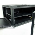 6U Wall Mount Server Rack W6606G Glass Door 2 safetrolley W6606G 02